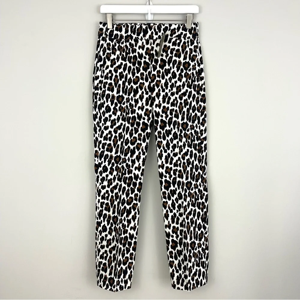 J. Crew Tall High Rise Remi Pant in Leopard Print